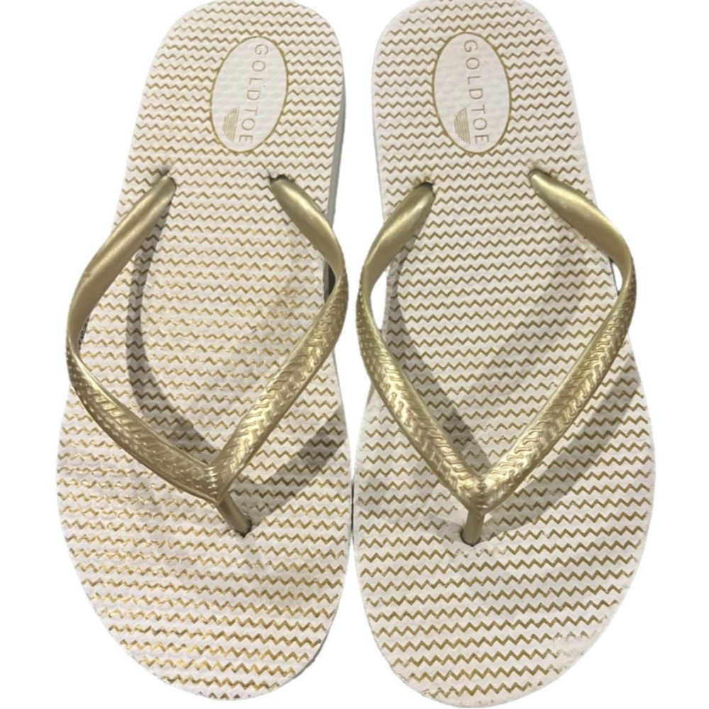 Women’s Gold Toe Flip Flop Sandals